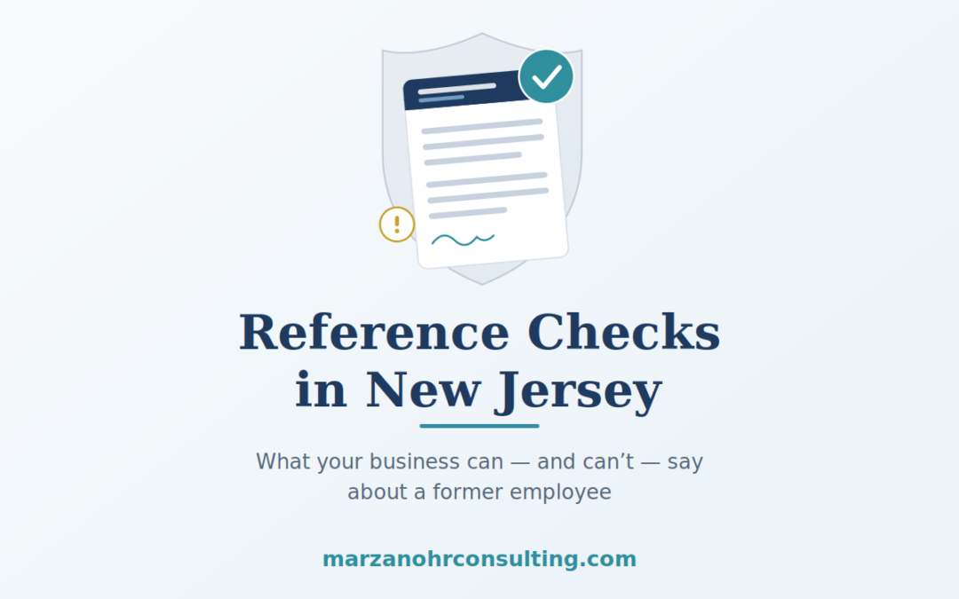 Reference checks in New Jersey — employer reviewing a former employee’s reference